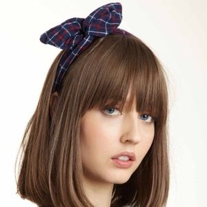 NEW PLAID PATTERN FLANNEL VERSATILE WIRE HEADBAND